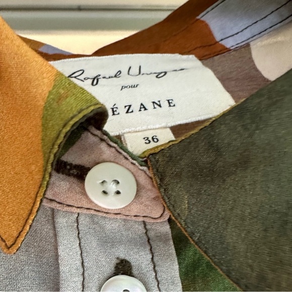 Sézane x Rafael Uriegas Silk Pierro Shirt in Lugar 36 US 4 - Picture 7 of 7